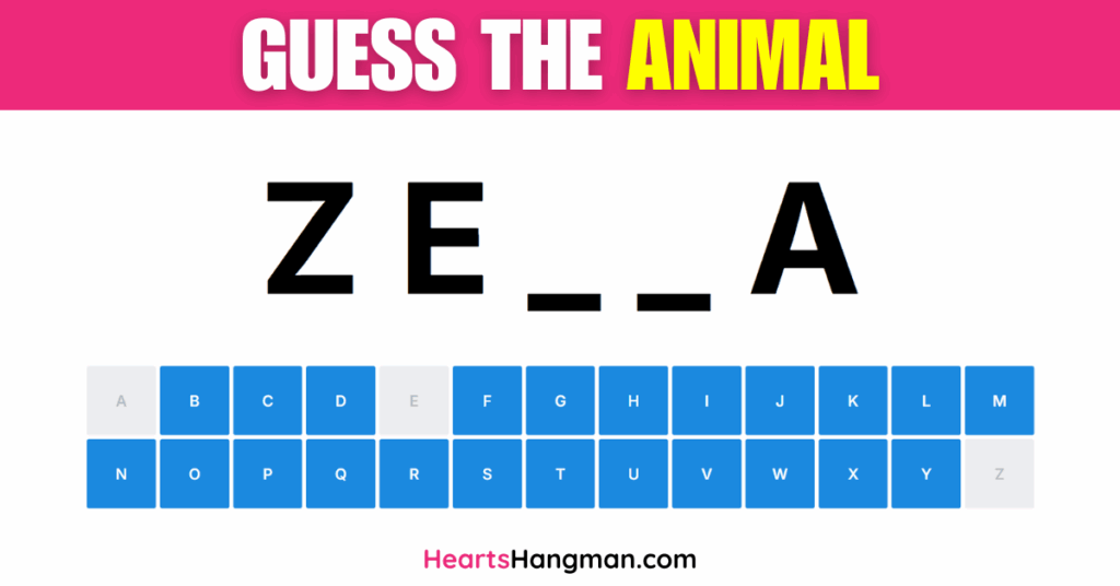 A screenshot of an animal guessing game.