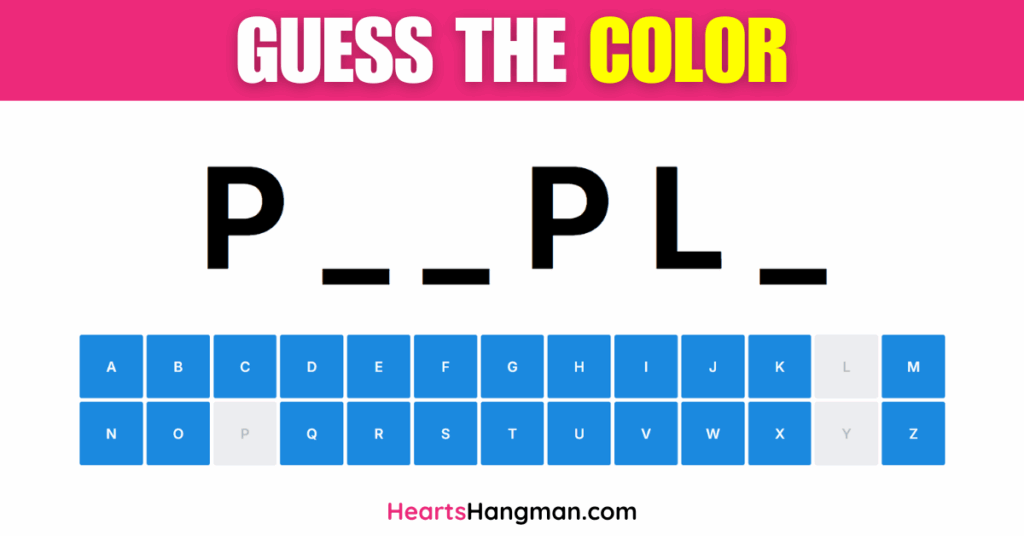 A screenshot of a guess the color game.