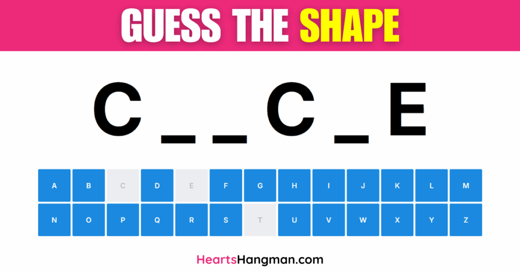A screenshot of a shapes guessing game.