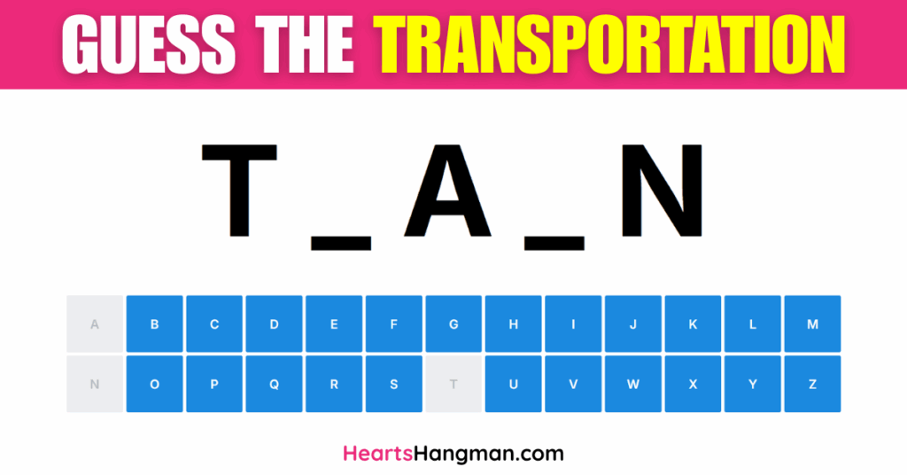 A screenshot of a transportation guessing game.