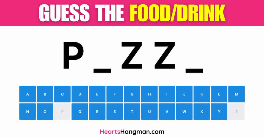 A screenshot of a food and drink guessing game.